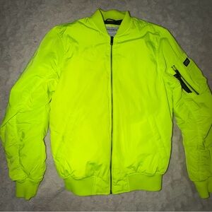 Pull & Bear Neon Bomber Jacket